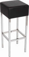 Barkruk Design met wit frame en zitting zwart