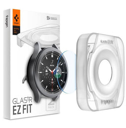 Spigen EZ FIT GLAS.tR - Screen Protector - Inclusief montage frame - Voor Galaxy Watch 4 Classic (42mm) / Galaxy Watch 3 (41mm)