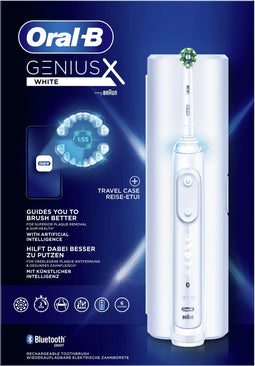 Oral-B Genius X - Elektrische tandenborstel - AI bewegingssensor en Gum Guard technologie - Wit