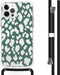 iMoshion Hoesje Geschikt voor iPhone 12 Pro / 12 Hoesje Met Koord - iMoshion Design Hoesje met Koord - Groen / Transparant / Panther Illustration