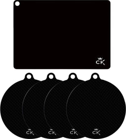 CuisineKing Inductie Beschermer - Set van 5 - Antislip Hittebestendig tot 250 ºC - Zwart