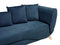 MERI - Chaise longue - Blauw - Rechterzijde - Fluweel