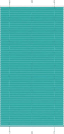 vidaXL - Plissé - rolgordijn - 105x200cm - stofbreedte - 104,4cm - petrol - groen