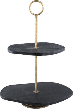 PTMD Etagere Suranne - 42x33x59 cm - Hout - Zwart