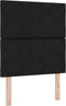 vidaXL - Hoofdbord - met - Diamant - Blokken - Design - - - Zwart - - - 80 - cm - - - Stof
