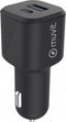 Muvit MCDCC0010 - Autolader - PD USB-C 20W - QC 3.0 USB-A 18W - Zwart