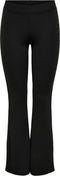 ONLY ONLFEVER STRETCH FLAIRED PANTS - Dames Broek - Elastische tailleband - Zwart - Maat S