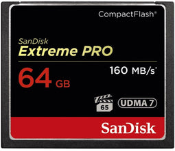 SanDisk Extreme PRO - CompactFlash kaart 64 GB - 160 MB/s leessnelheid