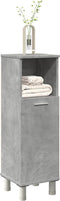 vidaXL - Badkamerkast - 30x30x95 - cm - spaanplaat - betongrijs