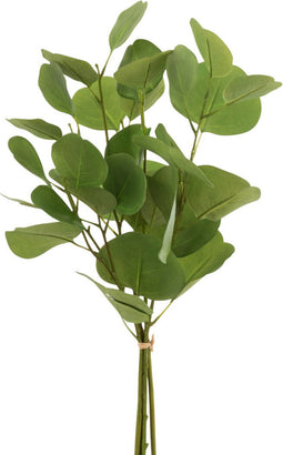 J-Line decoratie tak Eucalyptus Kort In Bundel - kunststof - groen - 6 stuks
