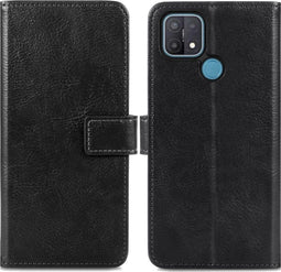 iMoshion Hoesje Geschikt voor Oppo A15 Hoesje Met Pasjeshouder - iMoshion Luxe Bookcase - Zwart