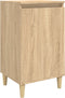 vidaXL - Nachtkastje - 40x35x70 - cm - bewerkt - hout - sonoma - eikenkleurig