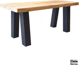 Bankje Mangohout dubbele V-poot 160 cm