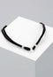 Elli - Halsketting - Dames Choker Cirkel Suède Zwart 925 Sterling Zilver