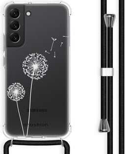 iMoshion Hoesje Geschikt voor Samsung Galaxy S22 Plus Hoesje Met Koord - iMoshion Design Hoesje met Koord - Transparant / Dandelion