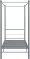 vidaXL - Hemelbedframe - metaal - grijs - 100x200 - cm