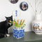 Tulpenvaas vierkant - Bloemmotief - Keramiek - 15 cm