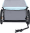 vidaXL - Fietstrailer - 65 - kg - zwart - en - blauw