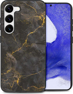 iMoshion Hoesje Geschikt voor Samsung Galaxy S23 Plus Hoesje Siliconen - iMoshion Design hoesje - Zwart / Black Marble