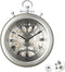 Metalen - radarklok - draaiende tandwielen- 40x50cm zilver