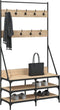 vidaXL - Kledingrek - met - schoenenrek - 100x40x184 - cm - sonoma - eikenkleurig