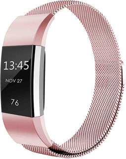 iMoshion Bandje Geschikt voor Fitbit Charge 2 Maat M - iMoshion Milanees magnetische band - Roze