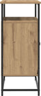 vidaXL - Sideboard - Artisan - Eiken - 69x35x80 - cm - Gemaakt - van - Engineered - Wood - en - Staal