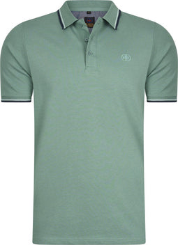 Mario Russo Polo Edward - Polo Shirt Heren - 100% Katoen - Mid Groen