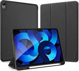 Dux Ducis - Tablethoes voor Apple iPad Air 11 (2024) / iPad Air 10.9 (2022) - Tri-fold Book Case met auto-wake functie - Zwart