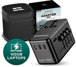 Remodius® Wereldstekker PRO - Universele Reisstekker - PD100W Ultra USB-C Snelladen - 220+ landen
