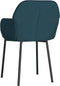 vidaXL - Eetkamerstoelen - 2 - st - fluweel - blauw