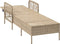vidaXL - Ligbed - met - Kussen - Beige - Poly - Rattan