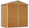 vidaXL - Tuinschuur - 191x130x198 - cm - gegalvaniseerd - staal - lichtbruin