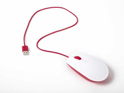 Raspberry Pi - USB Muis - Draad - Optisch - Wit/Rood