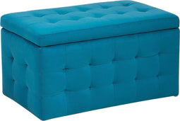 MICHIGAN - Ottomaan - Zeeblauw - Fluweel