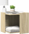 vidaXL - Kattenbakkast - 53x53x51 - cm - bewerkt - hout - sonoma - eikenkleurig
