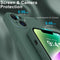 Lunso - Geschikt voor iPhone 15 - Hoesje Flexibel silicone Backcover - Donkergroen