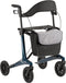 MultiMotion Carbon Rollator L – 5,5 kg met Softwielen & Boodschappentas Blauw