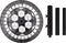 vidaXL - Parasolvoet - rond - 12 - kg - zwart - en - wit