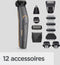 BaByliss Graphite Precision MT987E - 12-in-1 Multi-Trimmer - Precisie Baardtrimmer Bodygroomer - Grijs