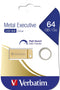 Verbatim Metal Executive - USB-stick 64GB - USB 3.0 - Goud