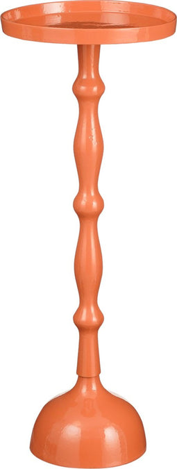 Mica Decorations Duco - Bijzettafel - H66 x Ø25 cm - Gerecycled Aluminium - Oranje