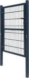 vidaXL - Poort - dubbelstaafmat - (enkel) - 106x170 - cm - antracietgrijs