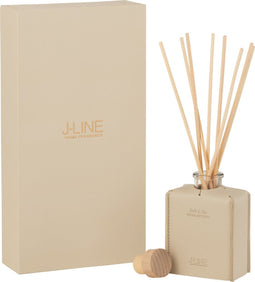 J-Line geurolie + stokjes - Suit & Tie - leder - beige - 100ml