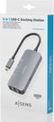 Aisens ASUC-6P019-GR - USB 3.2 Gen 1 Type-C Hub - 100W Power Delivery - Grijs