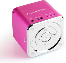 Technaxx Mini Musicman - Draagbare speaker met MP3-speler - Roze