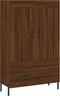 vidaXL - Hoge - kast - 69,5x31x115 - cm - bewerkt - hout - bruin - eikenkleur