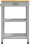 vidaXL - Keukentrolley - MONZA - 60x40x90 - cm - massief - grenenhout