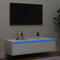 vidaXL - Tv-meubel - met - LED-verlichting - 100X35,5x25 - cm - wit