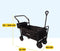 BRASQ Bolderkar Deluxe - Opvouwbaar - 108L inhoud - Tot 100 kg draagvermogen - Zwart